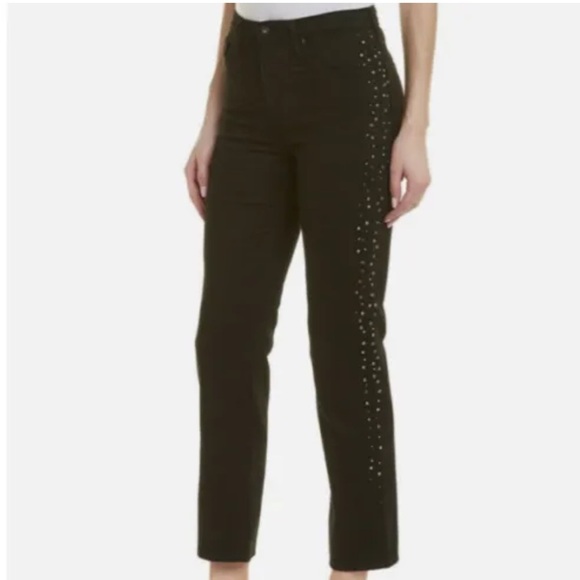 AG Adriano Goldschmied Isabelle High Rise Straight Leg Black Meteor Shower NEW - Picture 3 of 15